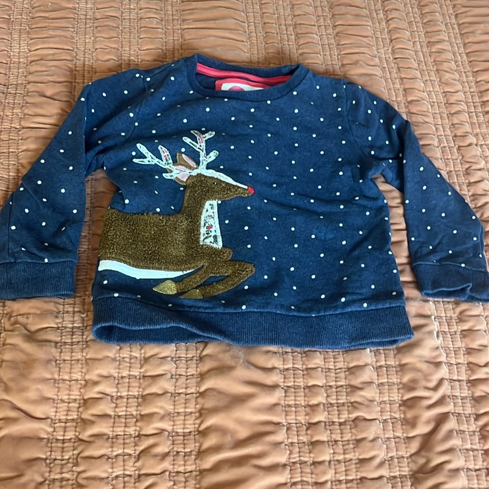 Mini boden reindeer sweatshirt